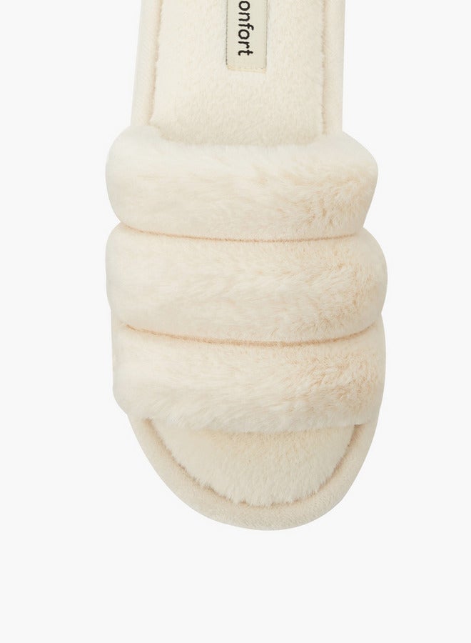 Le Confort Women Faux Fur Bedroom Slippers - Image 4